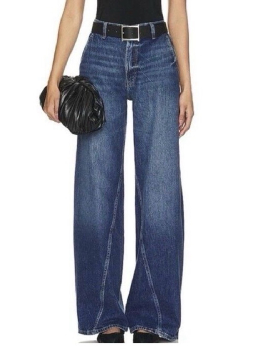 Anine Bing Briley Wide Leg High Rise Denim Jeans Size 32